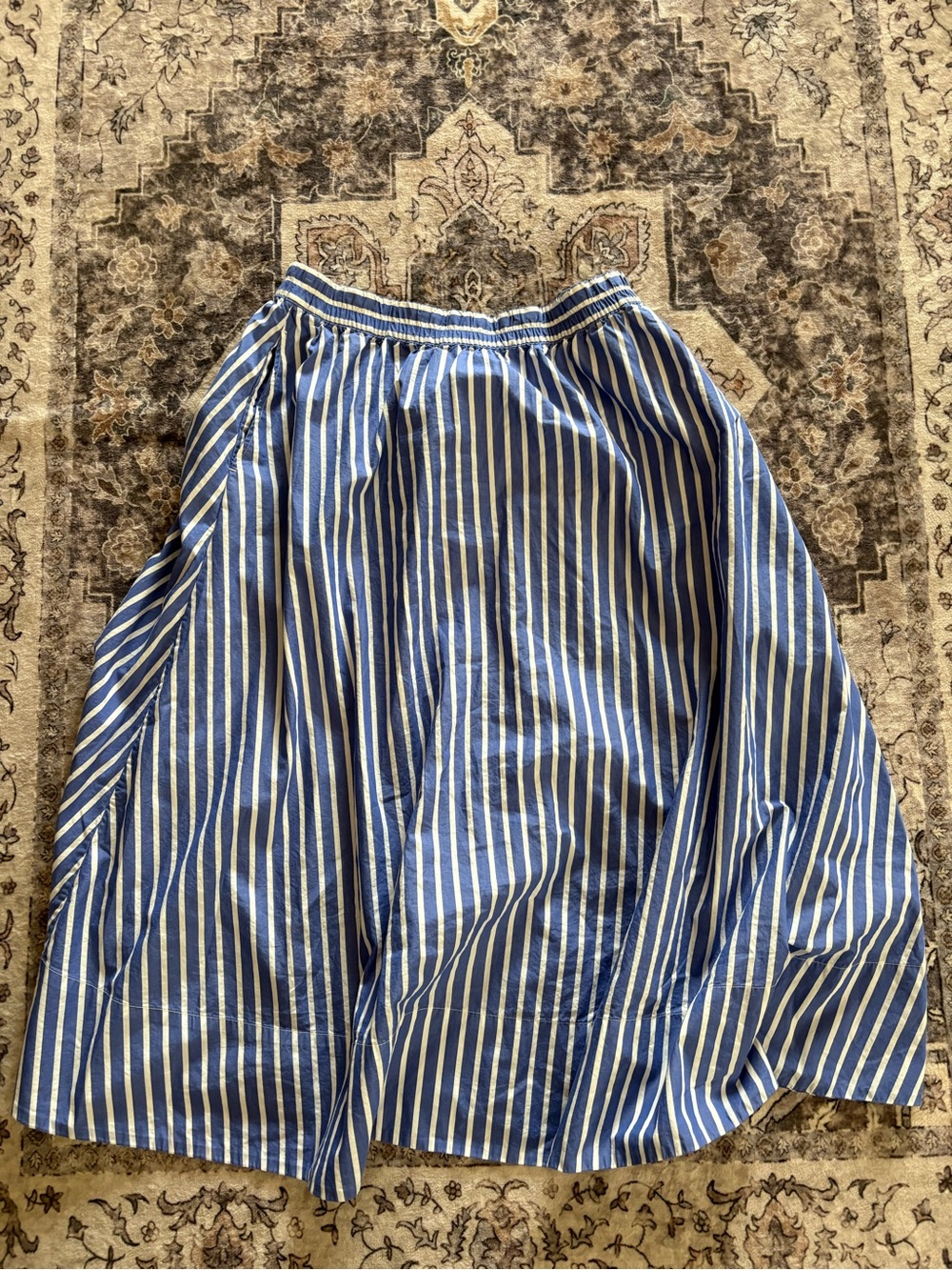 GAP Blue & White Striped Skirt
